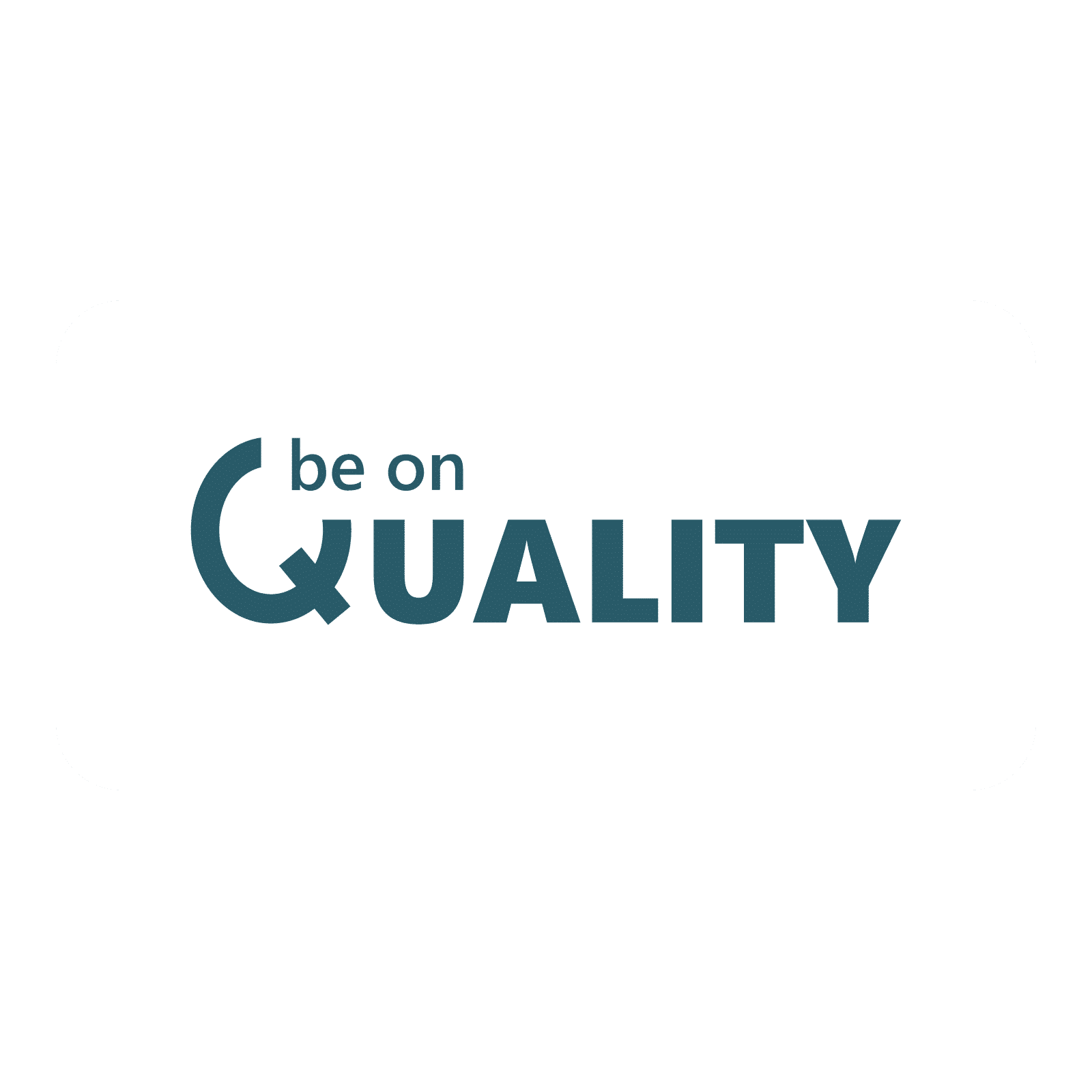 Dieses Bild zeigt das Logo von be on QUALITY in dunkelgrüner Schrift mit kleinem „be on“ in hellgrau. DiGA Entwicklung Pharma Companion Apps und Digital Therapeutics (DTx)